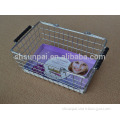 Mini versatile wire basket, storage basket, gabion basket - (Chrome) - (H150 x W200 x L300mm)